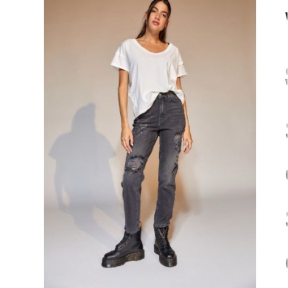 BDG Comfort Stretch Slim Straight Jean - Washed Black Denim